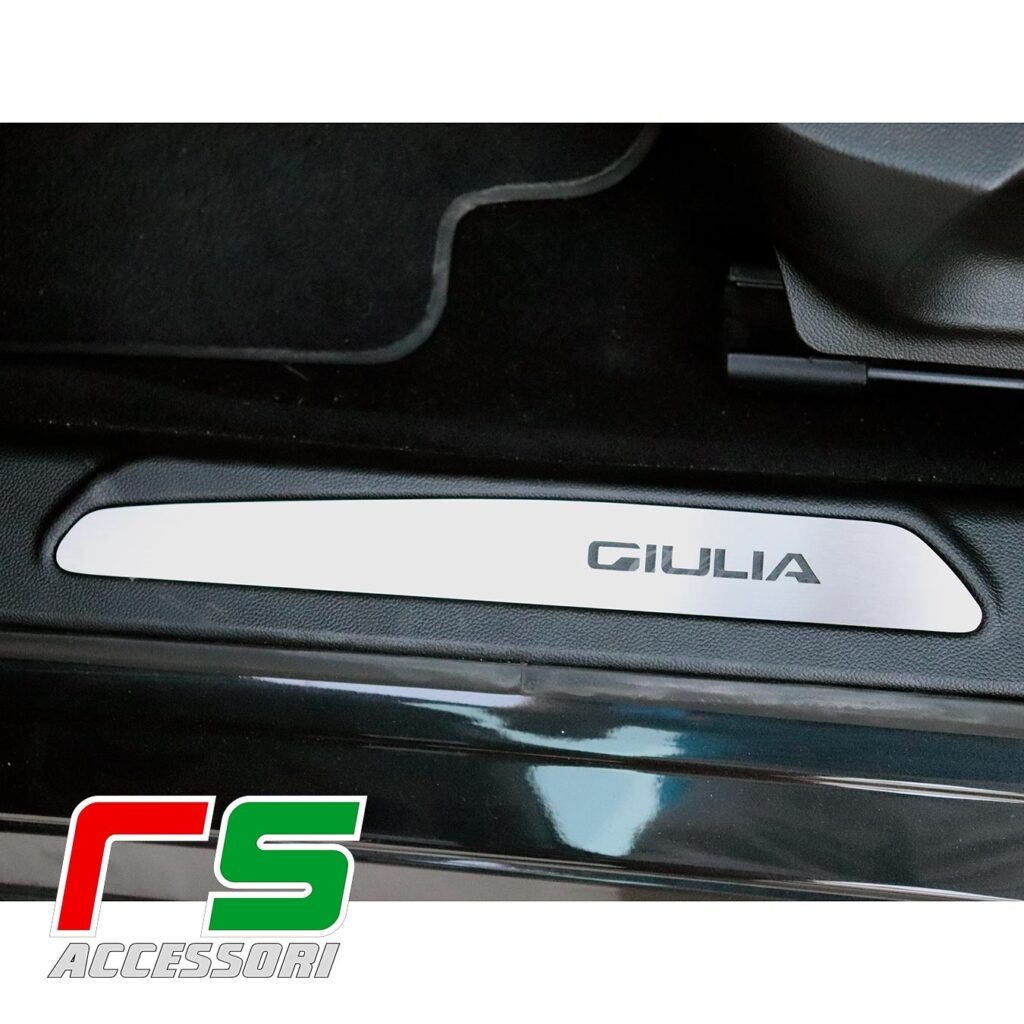Alfa Romeo Giulia seuil de porte en acier inoxydable satiné