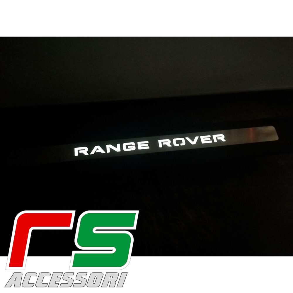battitacco illuminati Range Rover Evoque coupé cabrio acciaio - immagine 4