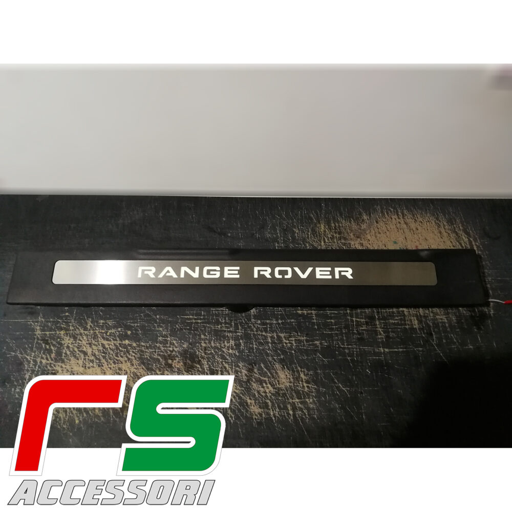soglie battitacco illuminate Range Rover Evoque coupè cabrio acciaio
