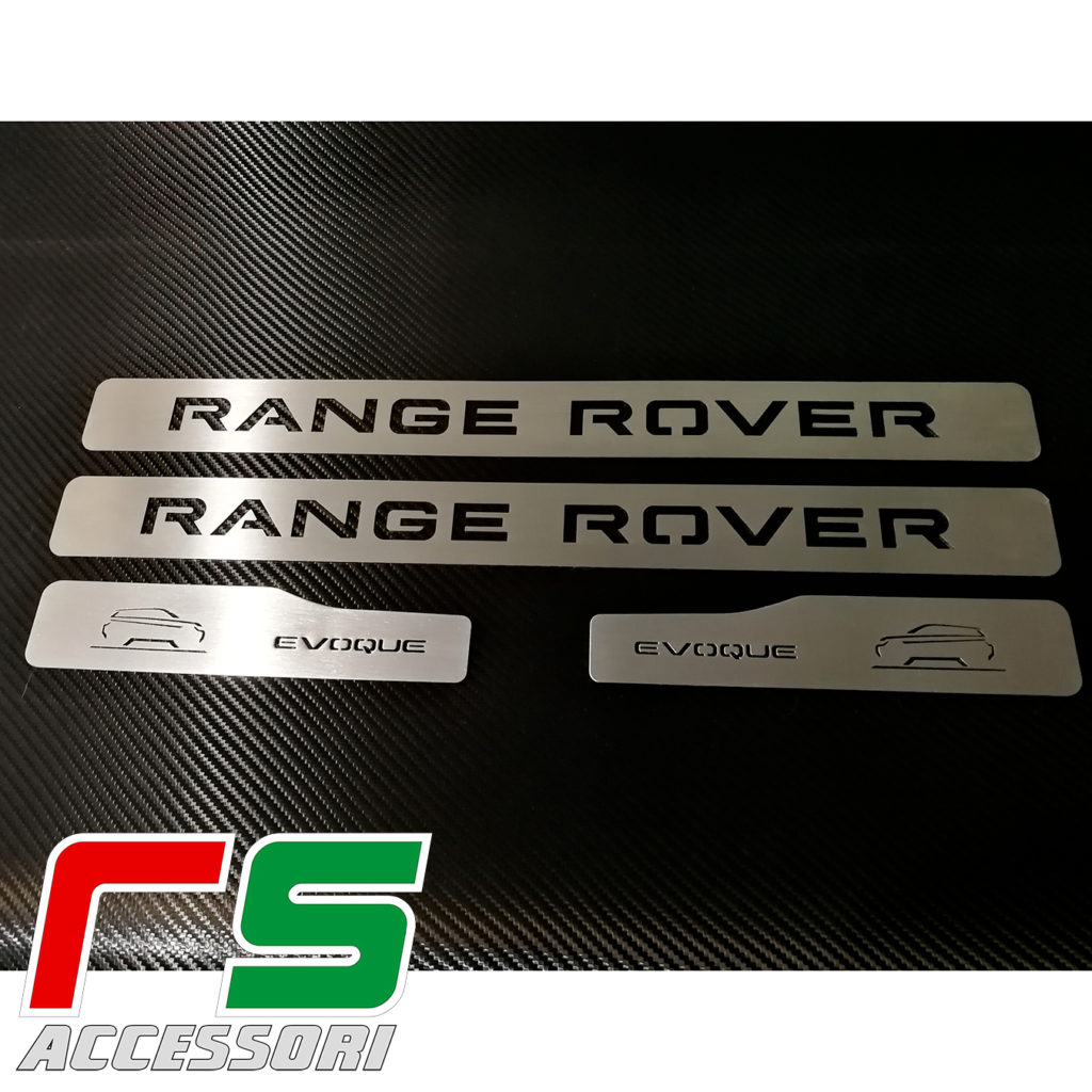 Slip-on platform door sill Range Rover Evoque in stainless steel