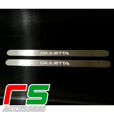 under door sill Alfa Romeo Giulietta 2016 steel logo illuminated