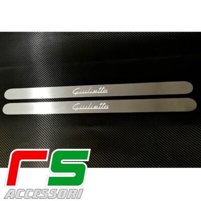 Alfa Romeo Giulietta door sill panel, illuminated logo in stainless steel