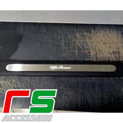 Alfa Romeo Giulietta under door sill panel in illuminated stainless steel