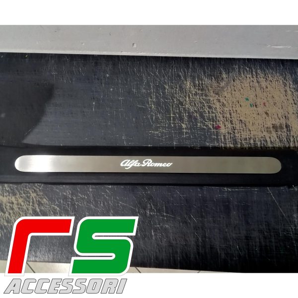 Alfa Romeo Giulietta under door sill panel in illuminated stainless steel