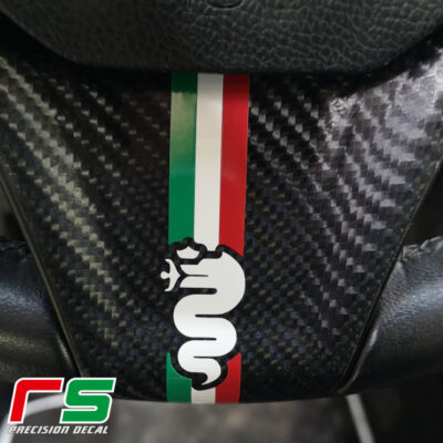 Stickers Alfa Romeo Giulietta Mito flying biscione Italian flag