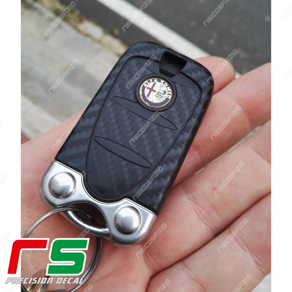 adesivo Alfa Romeo 159 carbonlook Decal chiave accensione - immagine 2