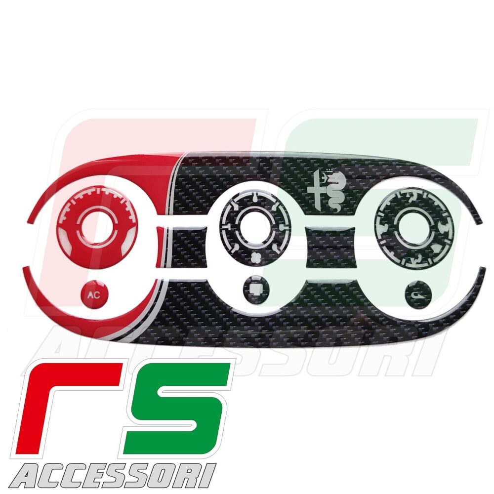 Alfa Giulietta ADESIVI resinati climatizzatore manuale carbonlook - immagine 2