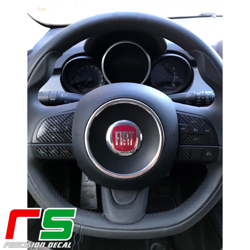 adhésifs Jeep Renegade Fiat 500x Tipo sticker effet carbon commandes de volant