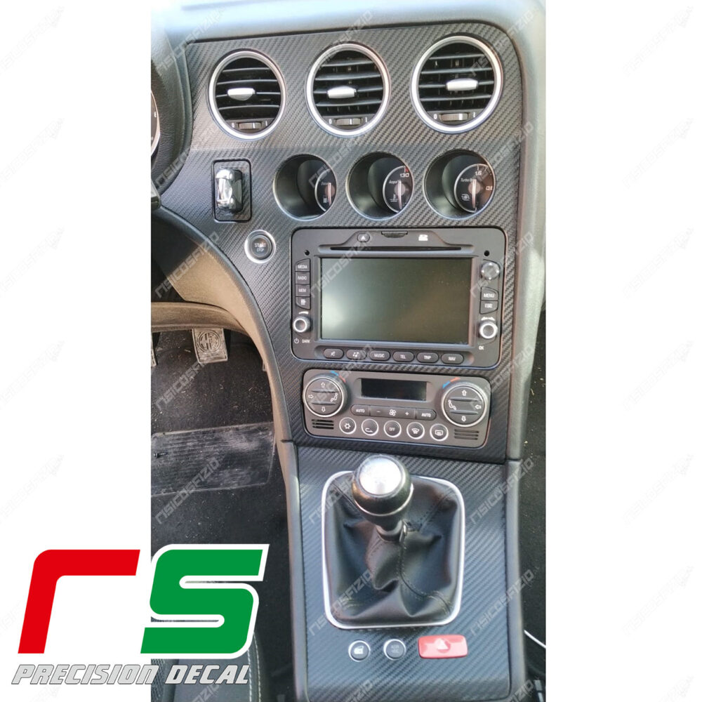 adhésifs Alfa Romeo 159 sticker look carbon console centrale de navigation