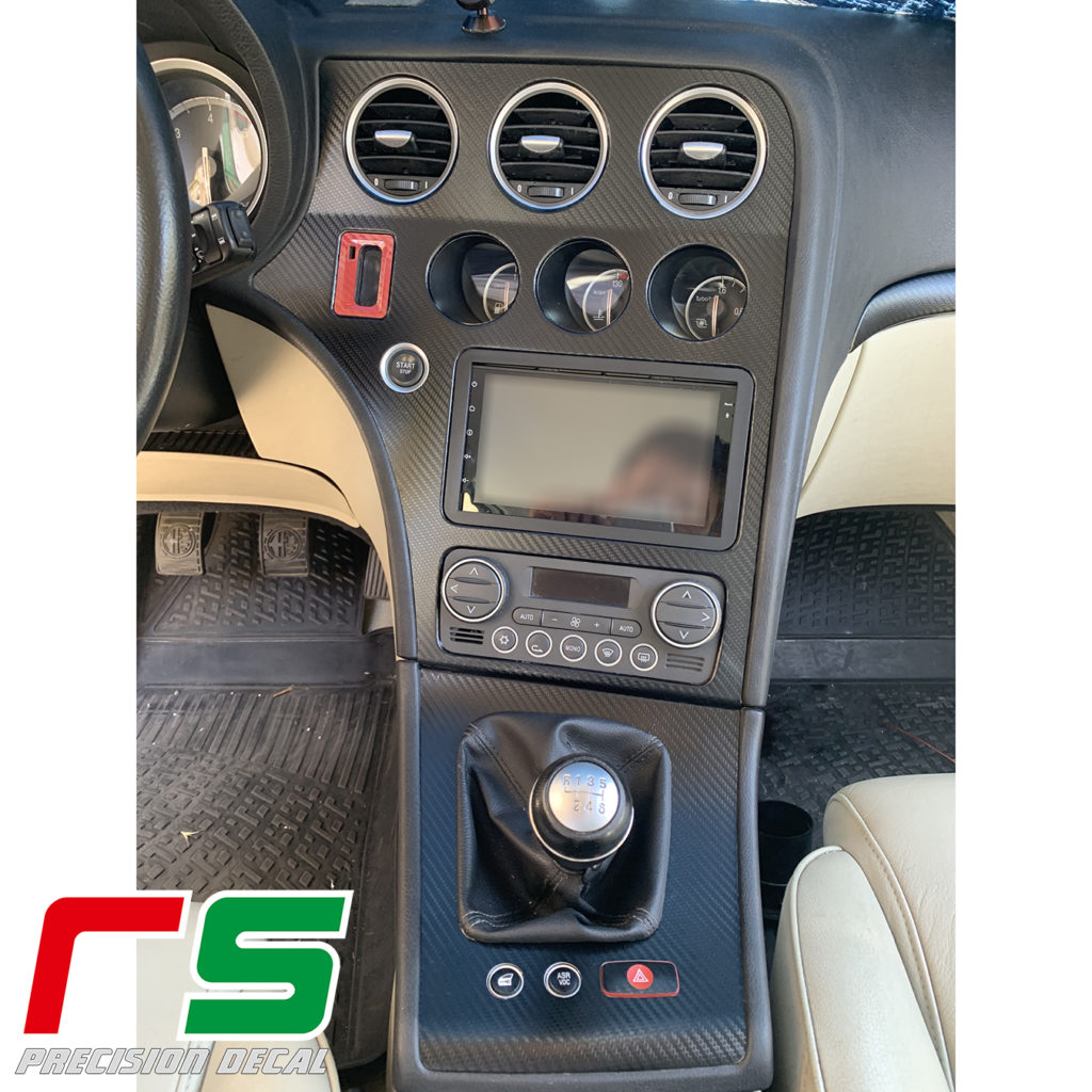 Alfa Romeo 159 stickers center console cover full frame change
