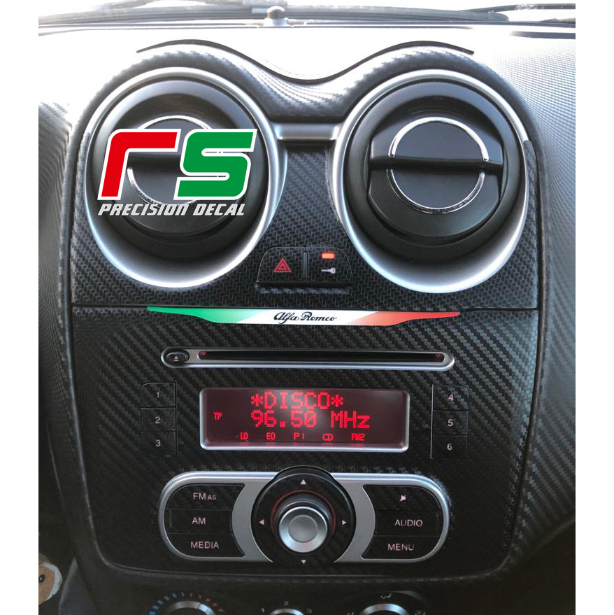 fiat punto ADESIVI kit stereo cover decal sticker tuning carbonlook 4D