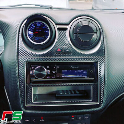 alfa romeo mito STICKERS carbonlook 2 din console