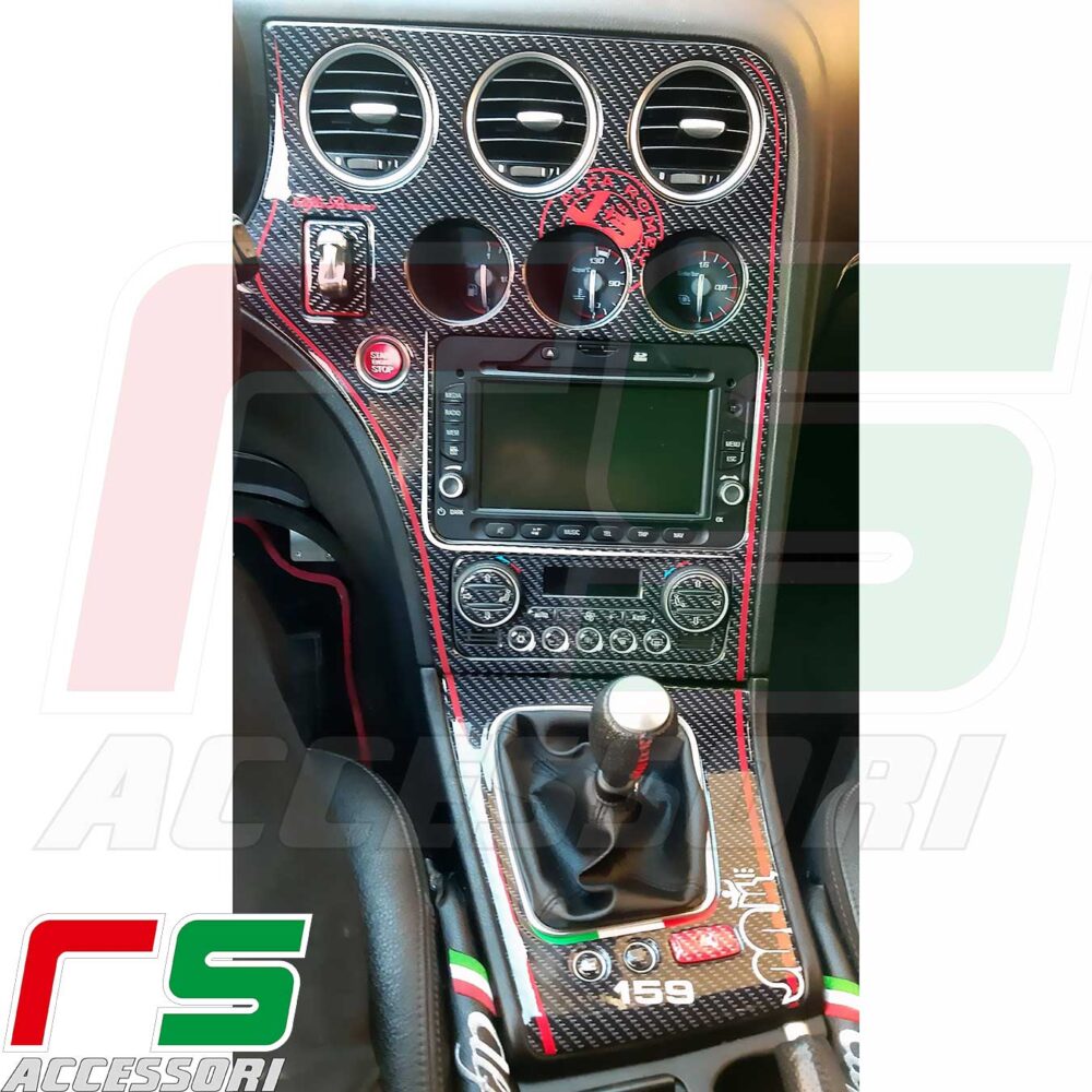 cover consolle Alfa Romeo 159 cornice cambio decal resinati - immagine 8