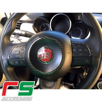 Fiat 500x ADESIVI resinati fregio cromature airbag carbonlook