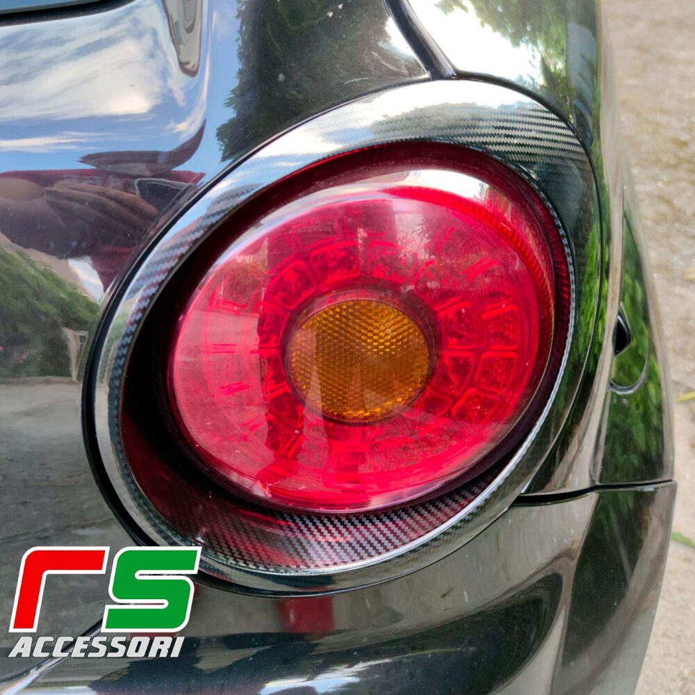 Alfa Romeo Mito adesivi Decal cornici fari carbonlook tuning - immagine 6