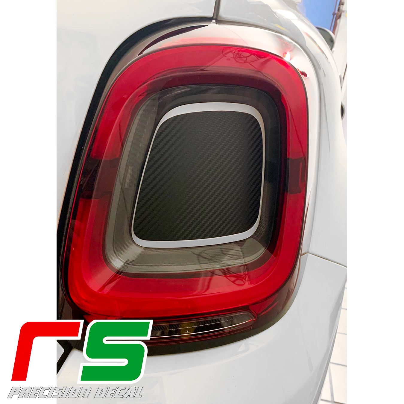 fiat 500X 2019 adesivi sticker decal luci posteriori stop tuning