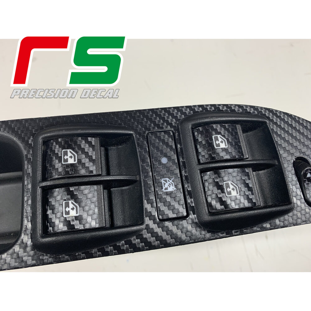 adesivi Fiat Tipo Decal carbonlook pulsantiere alzacristalli tuning - immagine 2