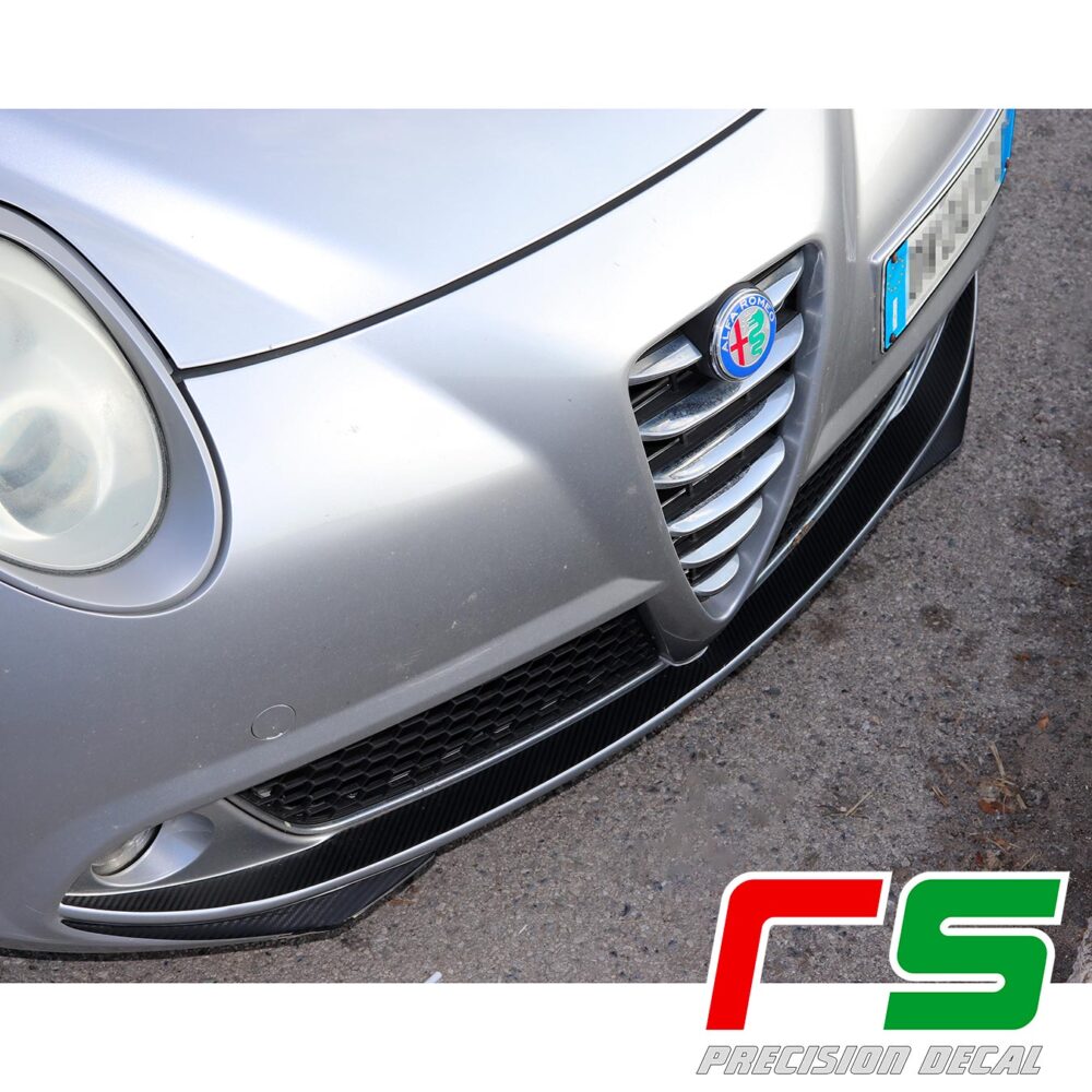 Alfa Romeo Mito Decal carbonlook stickers front bumper inserts