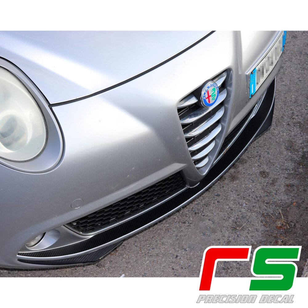 adesivi Alfa Romeo Mito Decal carbonlook inserti paraurti anteriore