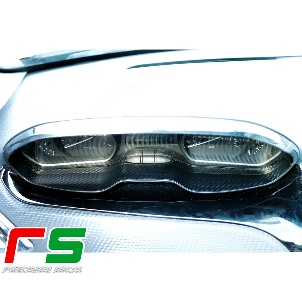 Peugeot 208 dashboard stickers instrumentation decal carbonlook - Image 2