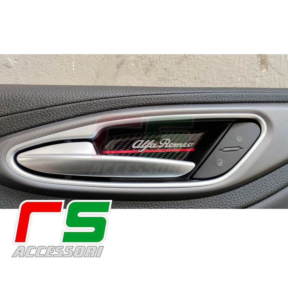 STICKERS alfa romeo giulia enduits de résine insert à l'intérieur de la poignée d'ouverture