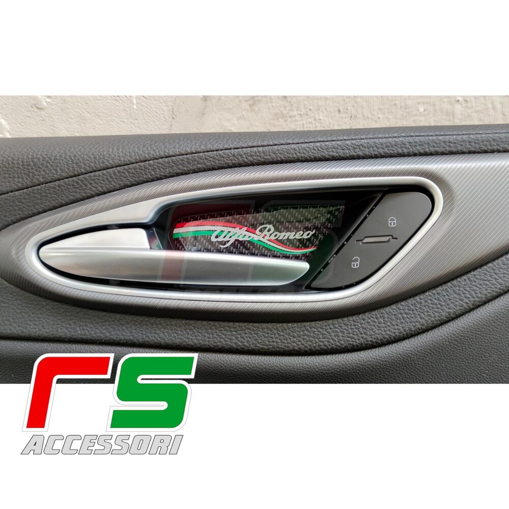 STICKERS alfa romeo giulia enduits de résine insert à l'intérieur de la poignée d'ouverture – Image 3