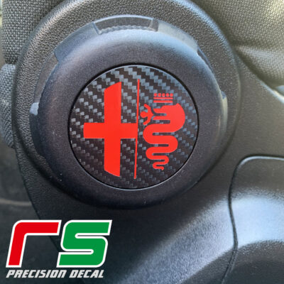Alfa Romeo mito stickers carbonlook seat knob insert