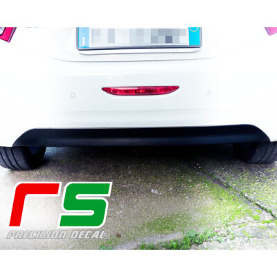 Peugeot 208 dam stickers rear bumper decal carbonlook tuning