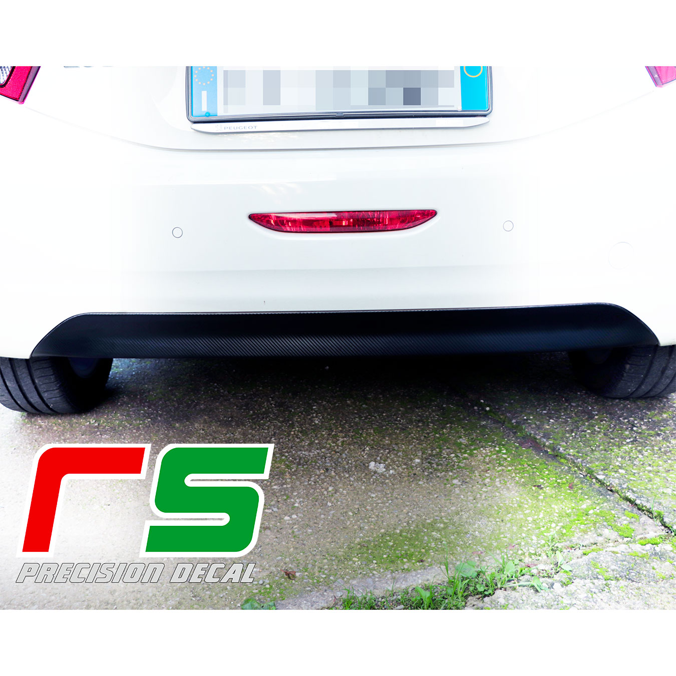 Autocollants Peugeot 208 sur le volant Decal tuning look carbone