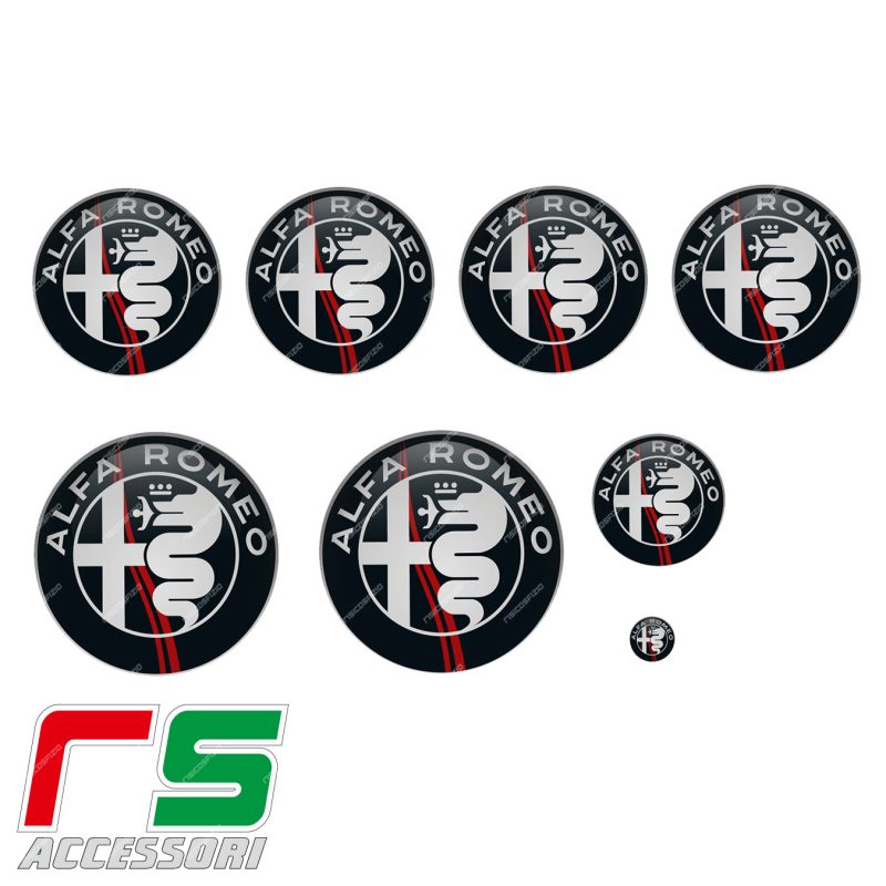 alfa giulietta 159 ADESIVI kit loghi fregio resinati
