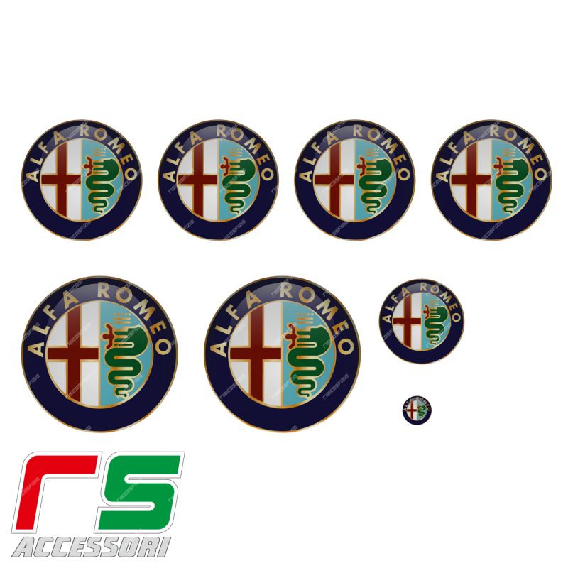 alfa romeo mito 147 ADESIVI kit loghi fregio resinati - immagine 15