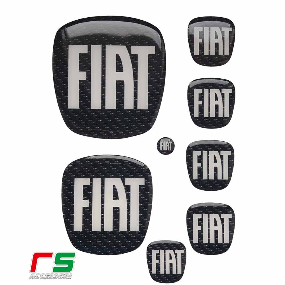 Fiat tipo ADESIVI kit loghi fregio resinati con logo volante
