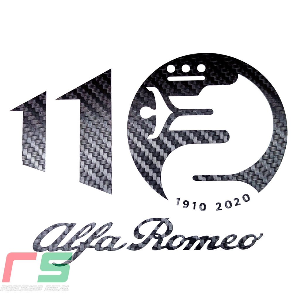 alfa romeo ADESIVI logo 110 anniversario cruscotto sticker decal