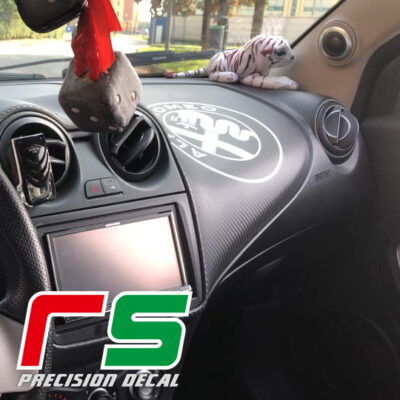 adesivi Alfa Romeo Mito carbonlook decorazione cruscotto logo