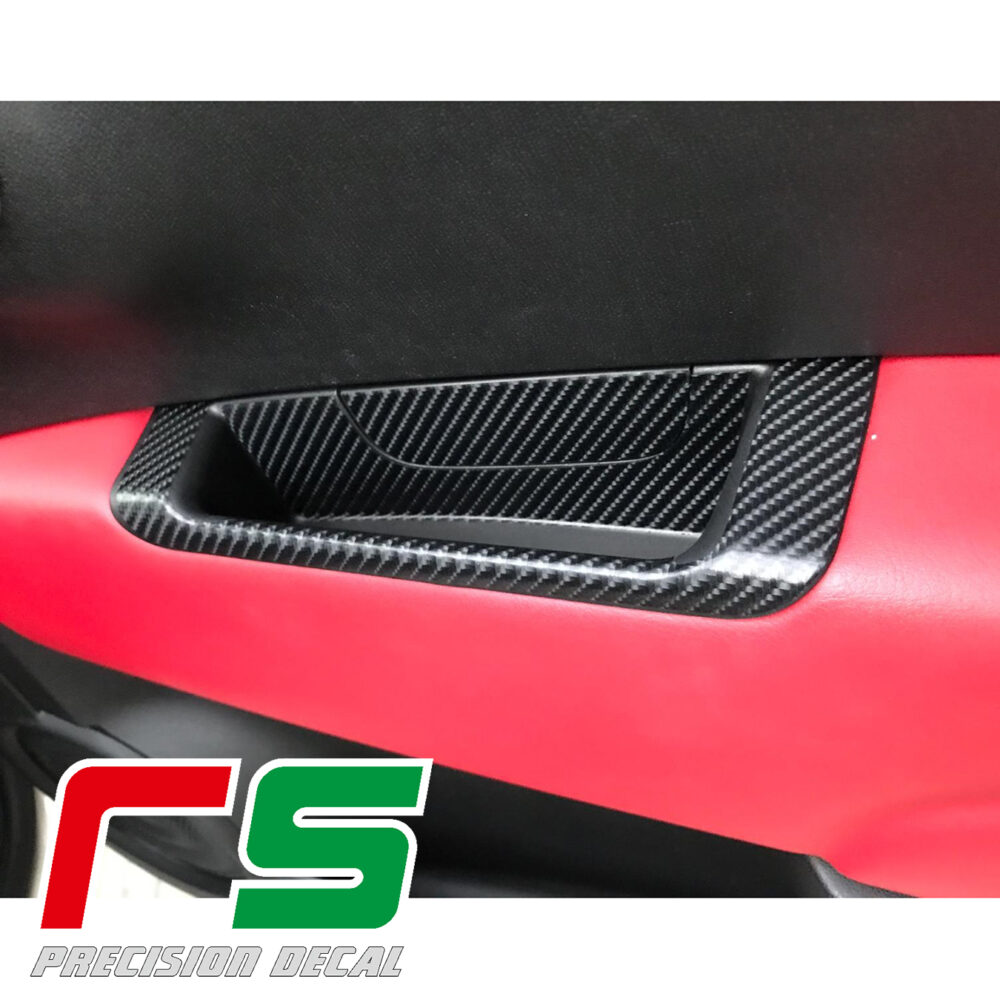adhésifs Fiat 500 595 695 Abarth stickers look carbone poignées de portes – Image 2
