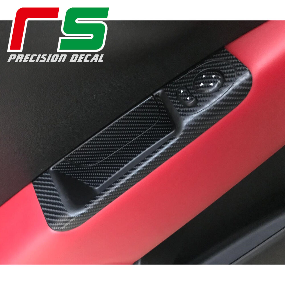 adhésifs Fiat 500 595 695 Abarth stickers look carbone poignées de portes – Image 3