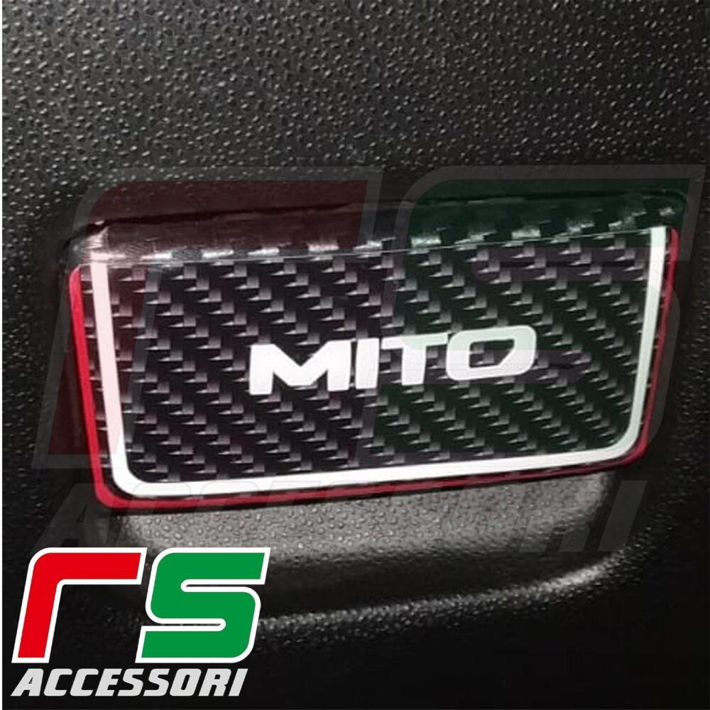 alfa romeo mito STICKERS Einsätze für Schubladenhebel und Lenkradhebel 