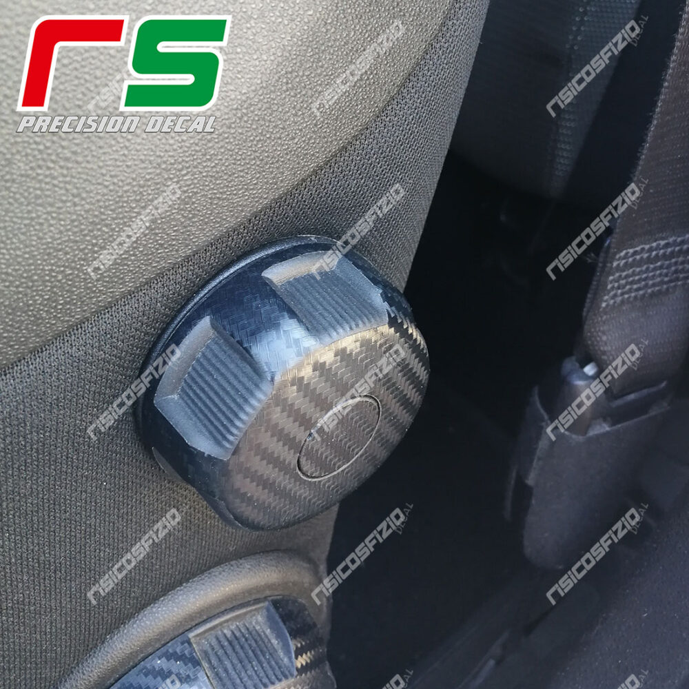 Alfa Romeo Mito carbon look stickers seat adjustment logo - Image 2
