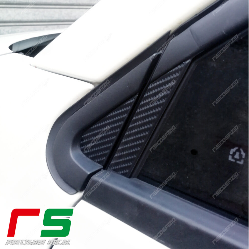 fiat 500x ADHESIVE carbonlook mast decal sticker exterior kit - Image 2