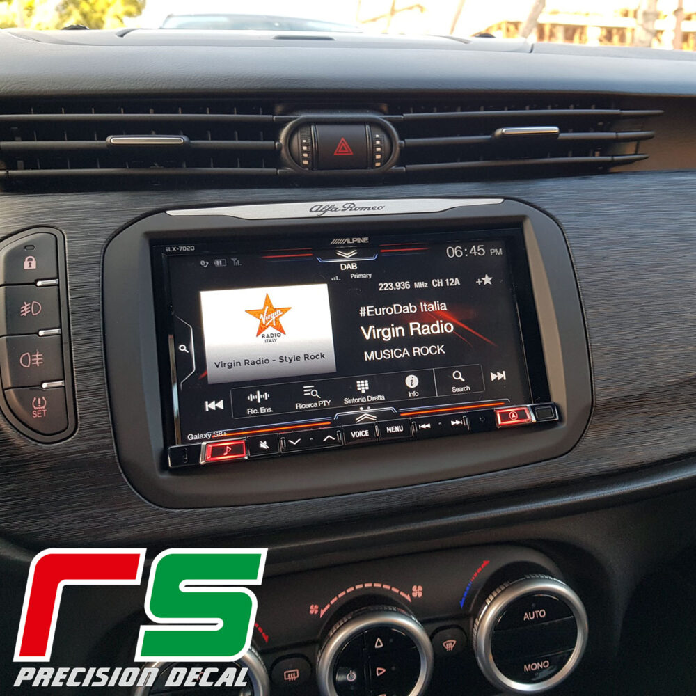 Stickers Alfa Romeo Giulietta insert Uconnect 5 RadioNav - Image 3