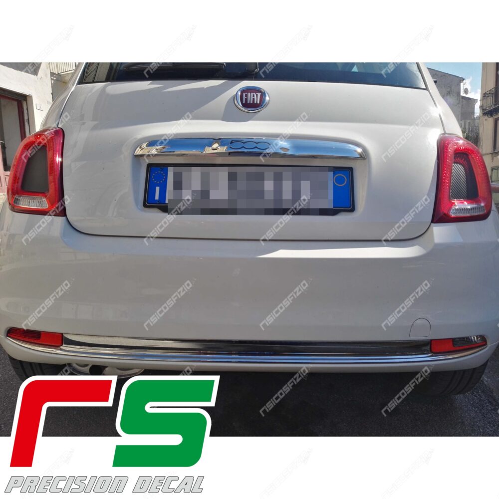 adesivi Fiat 500 595 695 Abarth modanatura fari posteriori carbonlook - immagine 4