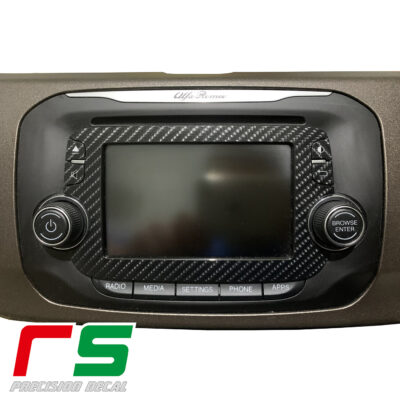 Adesivi Alfa Romeo Mito Giulietta Uconnect monitor Decal carbonlook