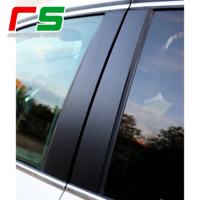 Sticker montant porte Peugeot 208 tuning aspect carbone