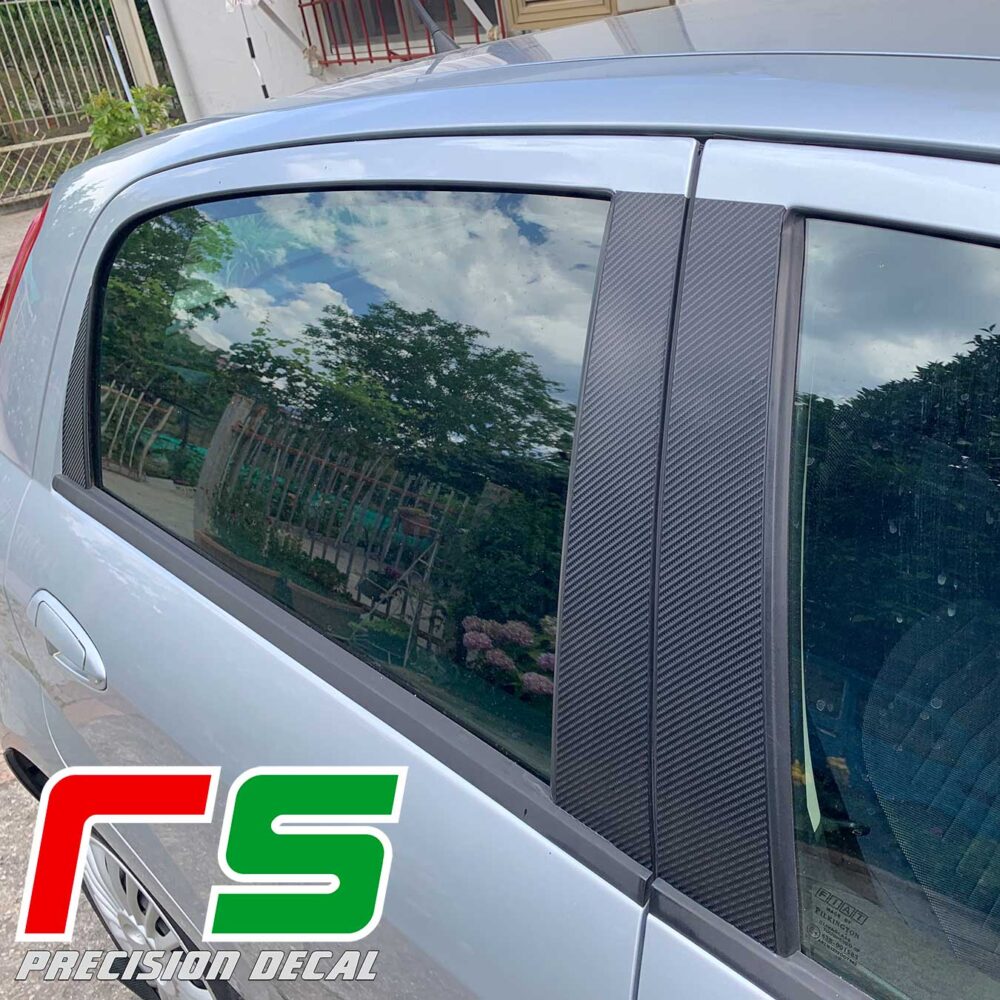 Autocollants Carbonlook Fiat Grande Punto 5 portes piliers de porte – Image 7