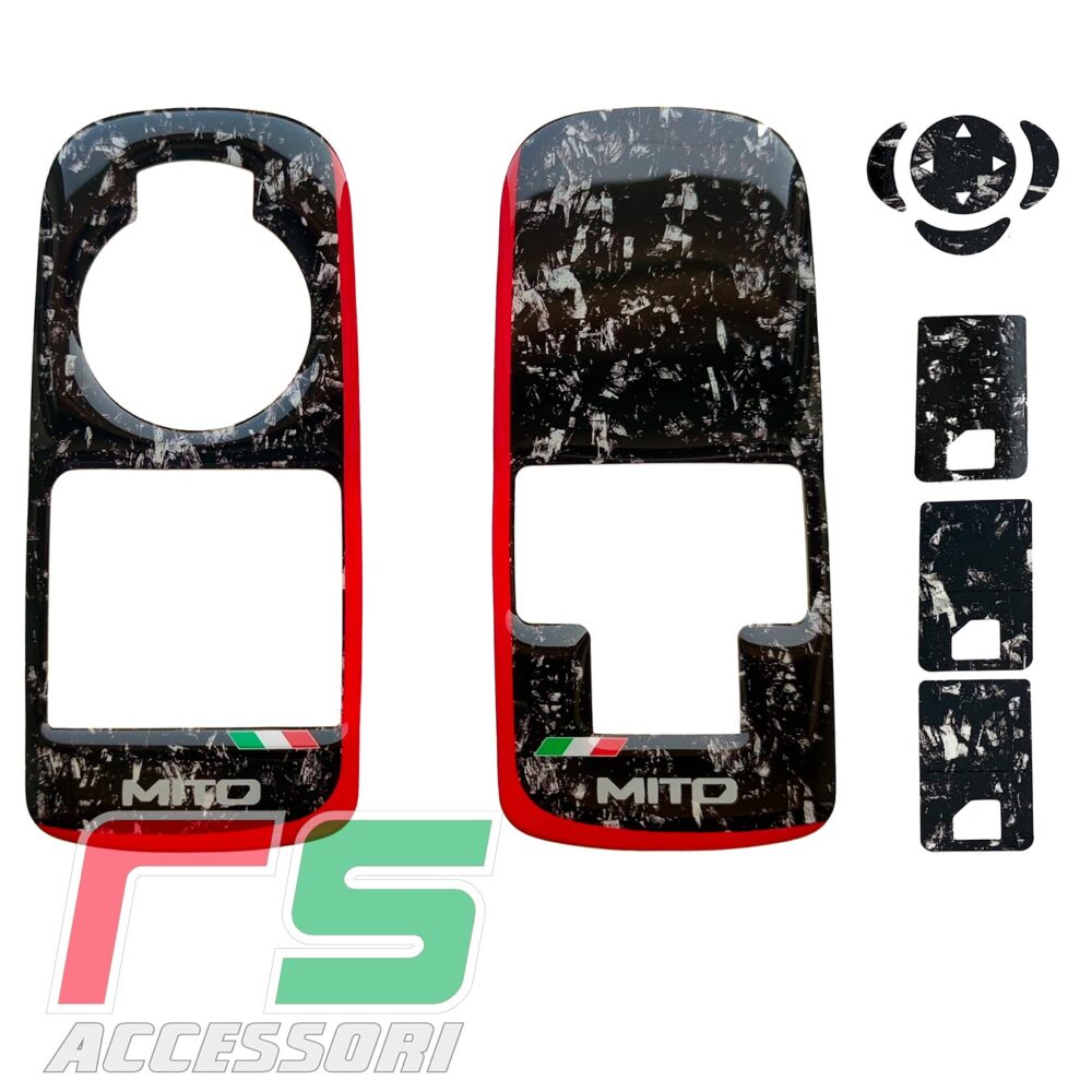 Alfa Romeo Mito ADHESIVES Kunstharz-Fensterheberaufkleber  – Bild 9