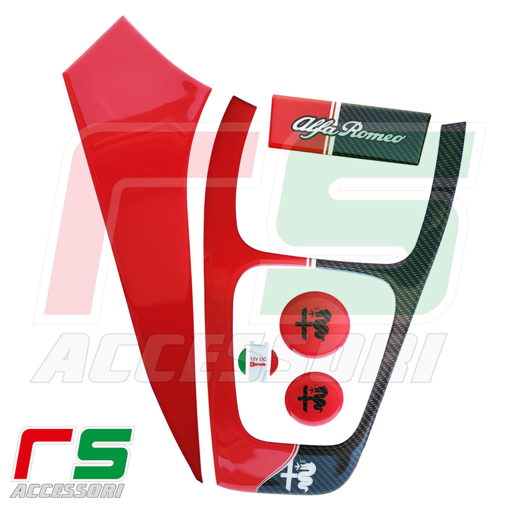Alfa Romeo Giulietta adesivi resinati kit tunnel centrale - immagine 8
