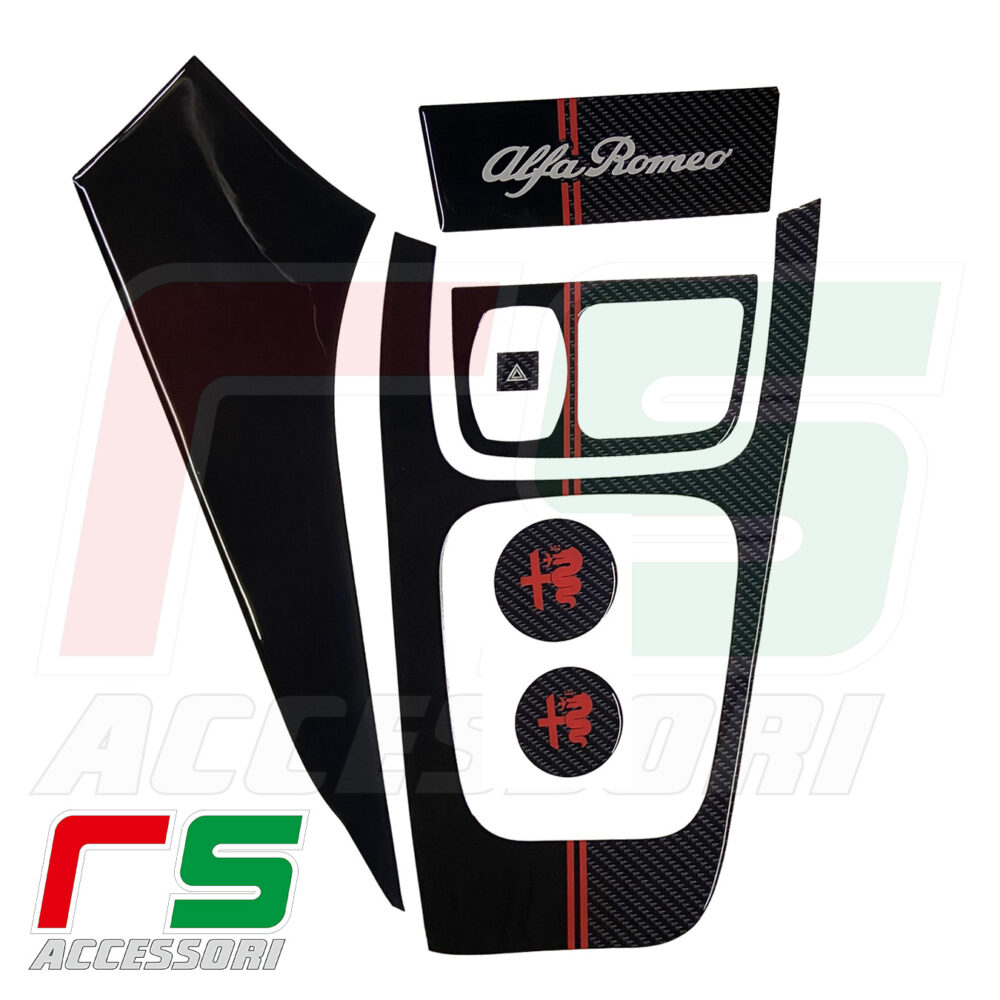 Alfa Romeo Giulietta adesivi resinati kit tunnel centrale - immagine 4