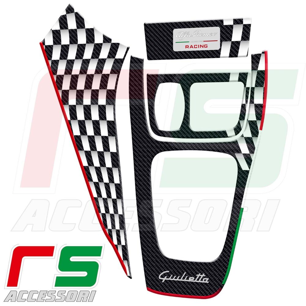 Alfa Romeo Giulietta adesivi resinati kit tunnel centrale - immagine 7