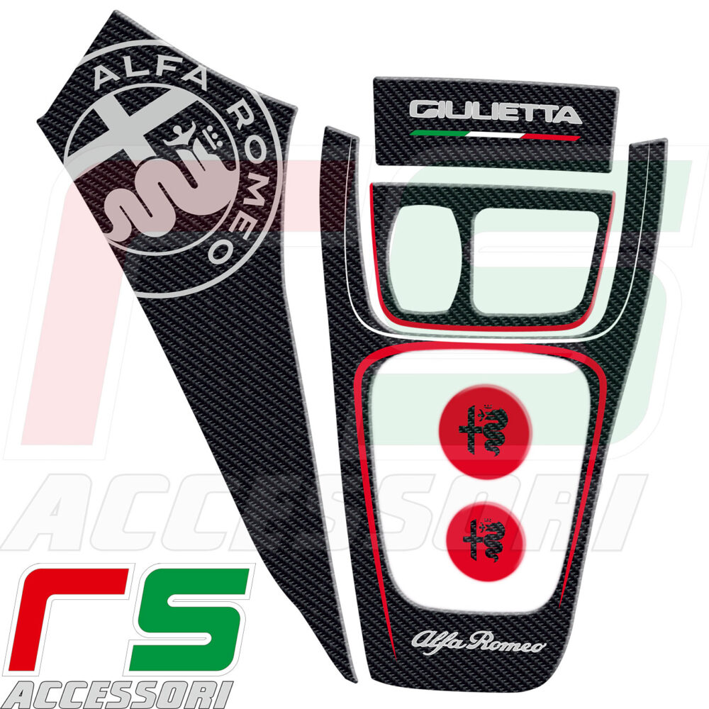 Alfa Romeo Giulietta adesivi resinati kit tunnel centrale - immagine 10