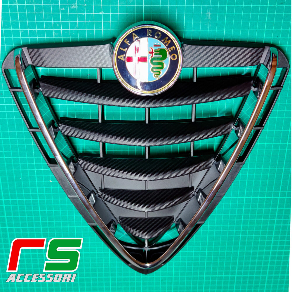 Alfa Romeo Giulietta Decal bouclier avant tuning aspect carbone